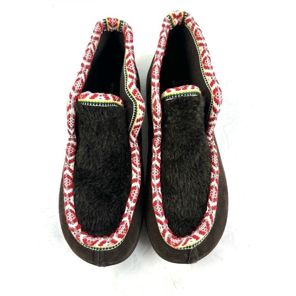 Woolrich Moccasin Slippers 8.5 Womens Cozy Fuzzy Warm Winter Slip On - Picture 3 of 9